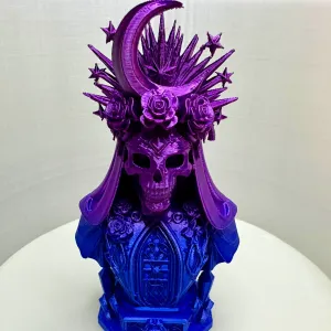 Gothic moon rose skeletal queen bust