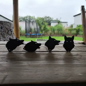 Wolf head keychains