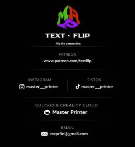 Text Flip: Hong Kong (3 STLs)