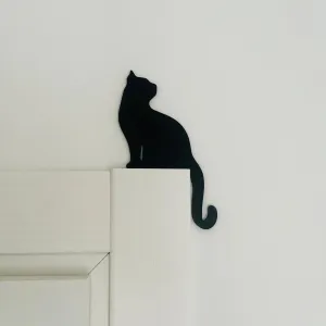 Sitting Cat Door - Frame Topper Decoration