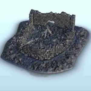 Mortar entrenched position 2 - miniatures scenery modern gam