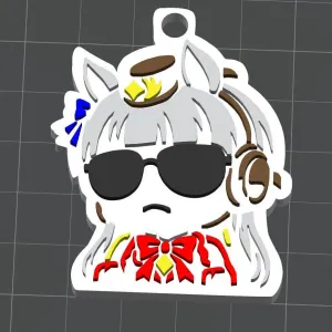 Cute chibi Gold Ship keychain