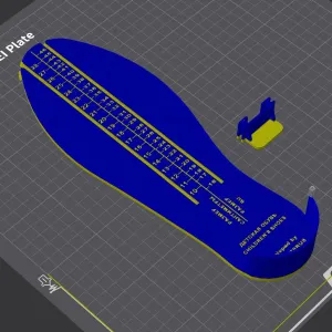 MEASURING DEVICE (ruler) for a child's foot
