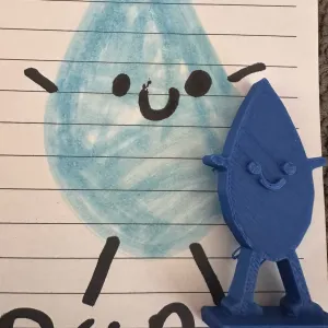 “Drip” - Child’s drawing turned 3D Print Cute Mini Figurine