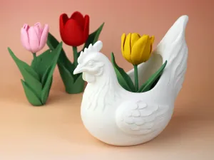 Rustic Hen Planter / Bowl