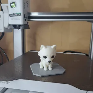 Japanese Spitz bubble toy