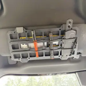 Land Rover Defender L663 car sun visor molle storage