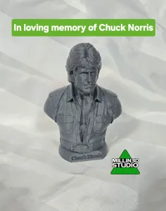 American Movie Action Actor Chuck Norris Statue Bust