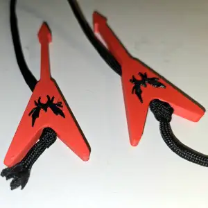 Flying V Guitar Hoodie Bead with Dematus's band logo.