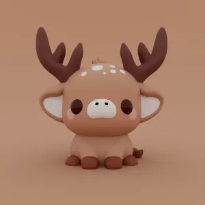 Kawaii Cow - Reindeer