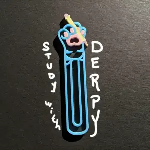 Study with Derpy Tiger bookmark multicolor stl