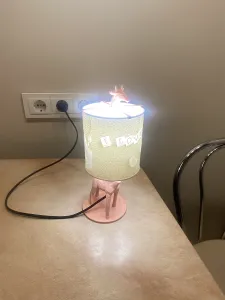 Giraffe themed lithophane lamp base