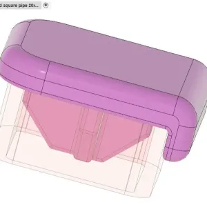 Cover for square pipe 20x20x2mm