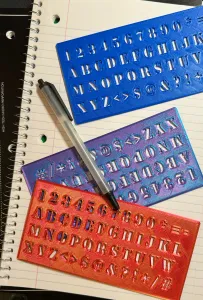 Stencil - Regular Numbers/Letters/Symbols
