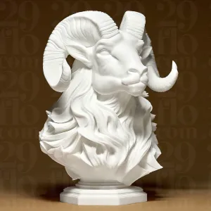 Elegant RAM Sculpture