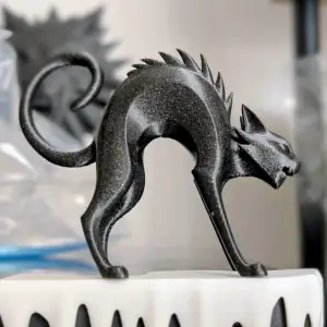Scaredy Cat – Black Cat Sculpture