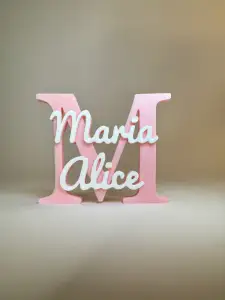 Placa de Nome 3D - Maria Alice