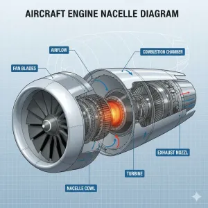 nacelle (outer plane engine cover)
