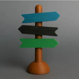 Direction sign decoration