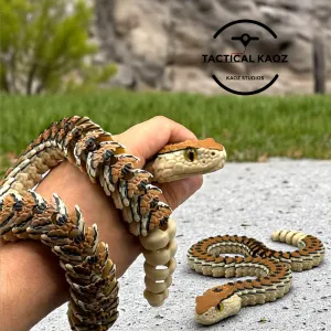 Articulated Rattlesnake | Pre-Painted + Optional Glass Eyes