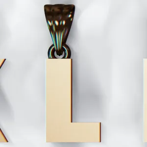 L pendants and earring