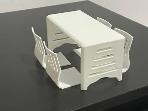 Mesa y 4 sillas japonesas