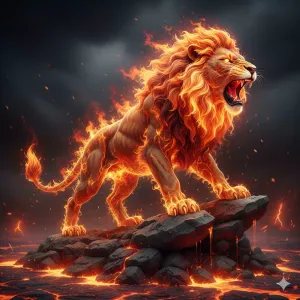 burning lion model