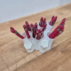 Pencil holder polygon form