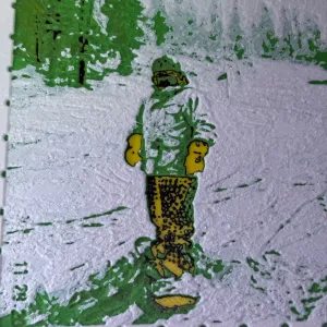 Snowboarding using HueForge Digital Art