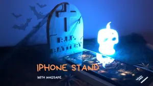 iPhone Stand with MagSafe – Halloween-Themed Tombstone Base