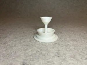 Dollhouse garden fountain miniature house