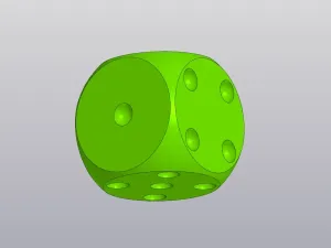Roll The Dice Six Sided Rounded Dice