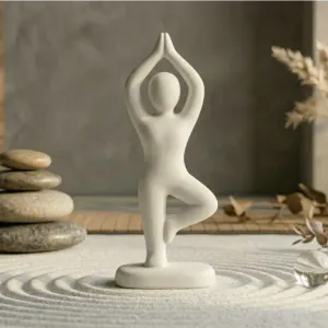 Serene Tree Pose Yoga Sculpture - Minimalist STL
