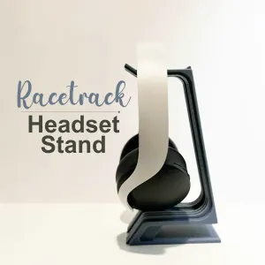 Racetrack headset stand