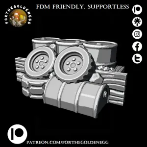 Barricade 12 (FDM friendly, supportless, 32mm scale)