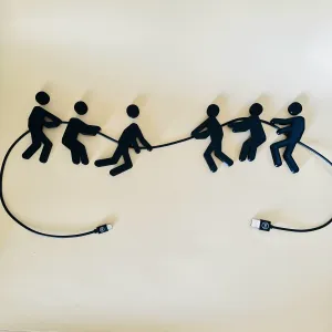Cable Organizer for Home - Tug of War Men