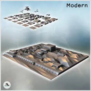 Large set of fortifications with trenches, bunkers and beach