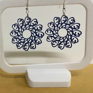 Ornamental hoop earrings