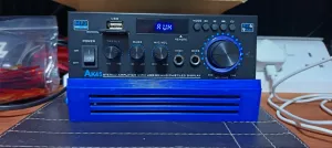 Ak45 stereo amp stand with space for fan and on and off Swit