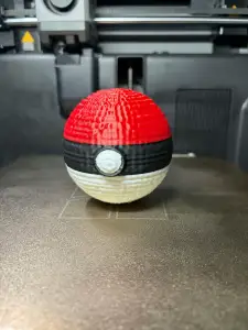 Textured Knitted Poké Ball – Decorative 3D Print