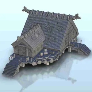Viking harbour office - scenery medieval miniatures warhamme