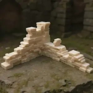 Ruined corner wall - scatter terrain