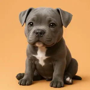 Engelse Stafford pup/English Staffordshire Terrier puppy