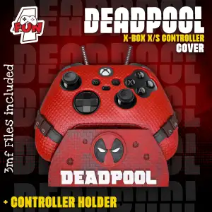Deadpool Xbox Controller PLUS HOLDER FOR CONTROLLER (Fanart)