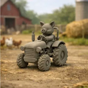 Pig on Tractor