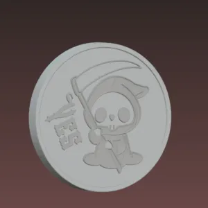 Yes or No Coin, With Grim Reaper and Plague Doctor