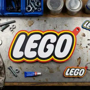 LEGO Logo Keychain – 4 Color / Single Color Option