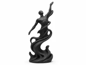Abstract Human Flow Sculpture - Rising Man