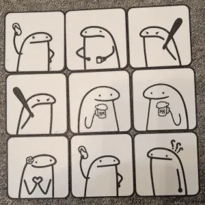 Flork BeerMat with storage - funny, original, easy to print