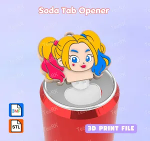 Soda Tab Opener Keychain HARLEY QUINN - SUICIDE SQUAD
